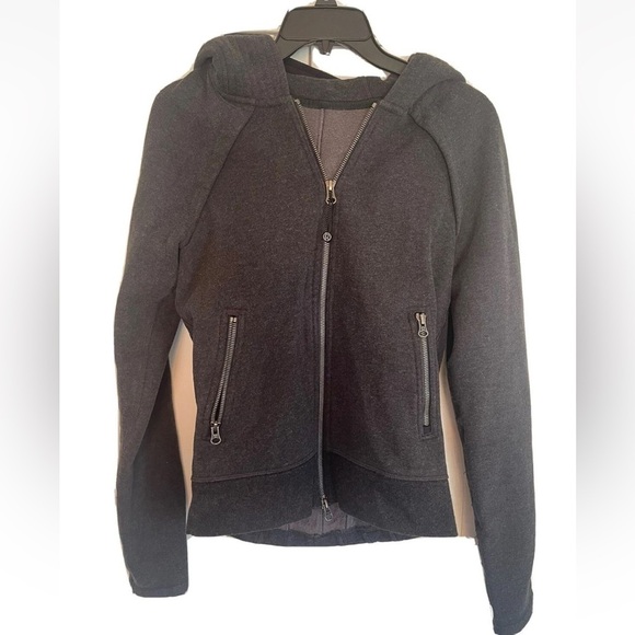 LIKE NEW! 😍Lululemon🍋Athletica Gray Fleece Jacket - Picture 1 of 10